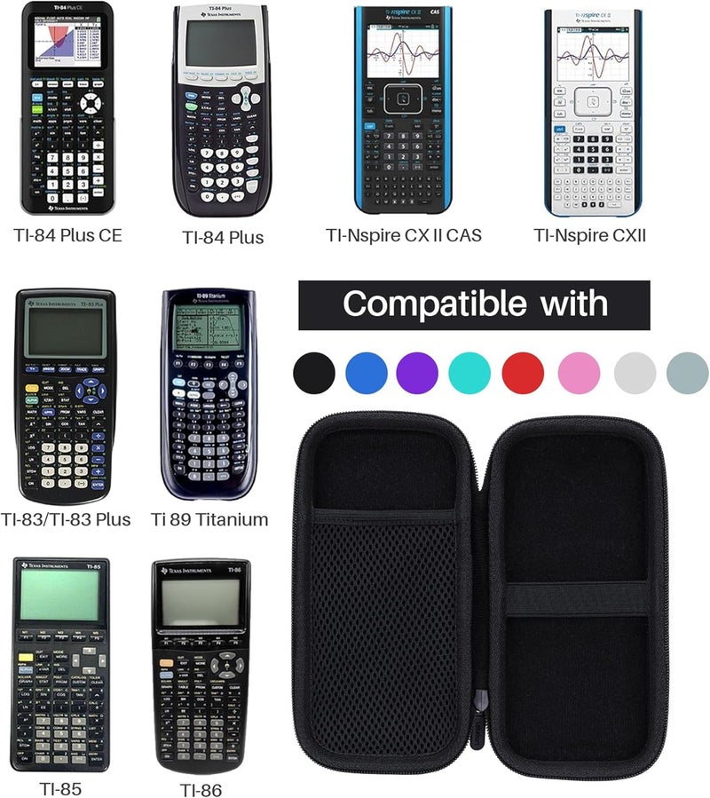 Lebakort Hard Case Compatible with Texas Instruments TI-84 Plus CE/TI-84 Plus/TI-Nspire CX II CAS/TI-Nspire CX II/TI-83 Plus/TI-89 Titanium/TI-85 / TI-86 Color Graphing Calculator (Rose Gold) - Image 3